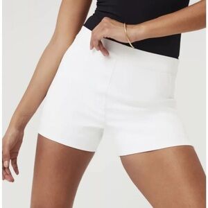 SPANX Polished On The Go Shorts White NEW